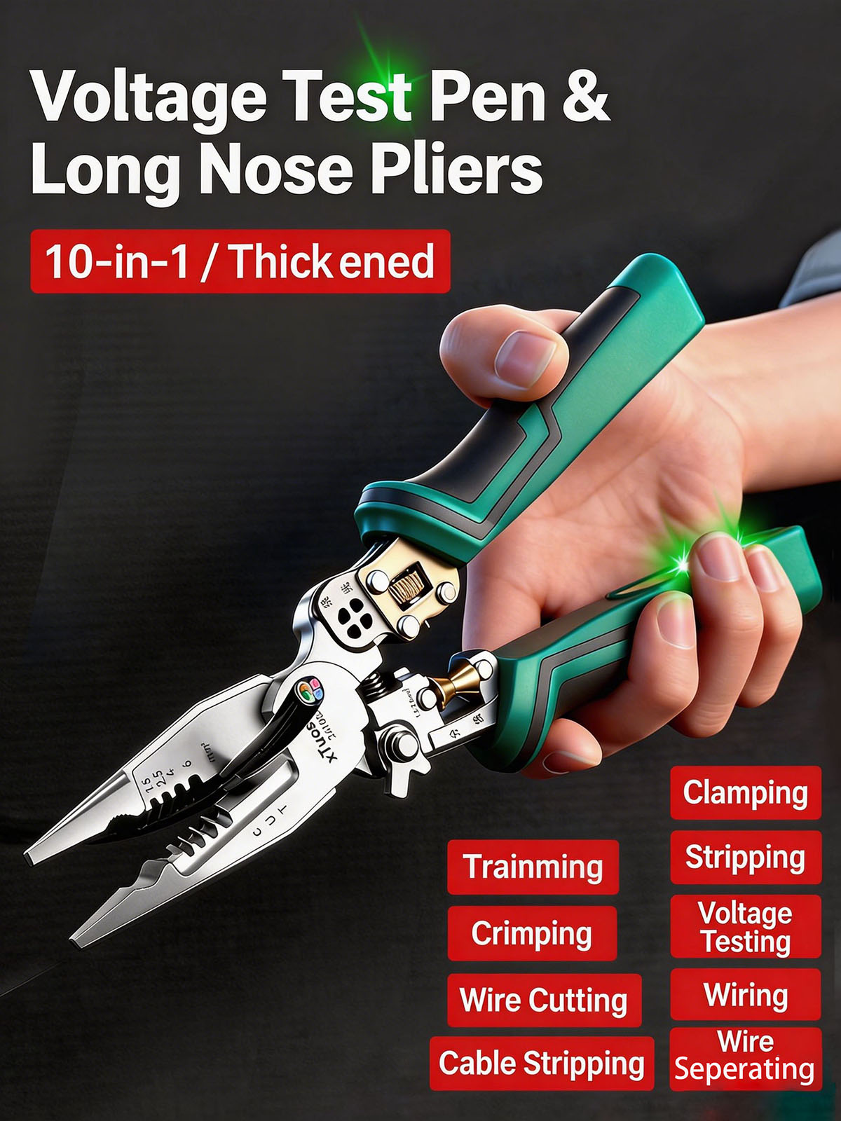 Automatic Wire Stripper Cutter - Tang Pengupas Kabel Multifungsi 10 in