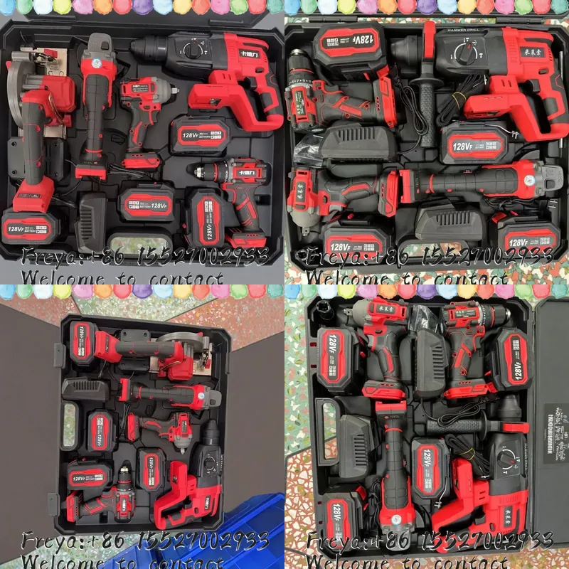 Brushless Angle Grinder Battery Powered - Perkakas Listrik Tanpa Sikat 4-in-1 Set