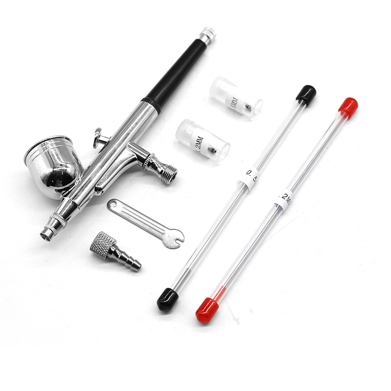 Airbrush Kit With Mini Compressor - Gravity Set cat semprot kuku Mini,