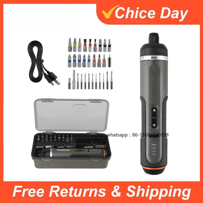 Electric Screwdriver Rechargeable Usb - Set Perkakas Listrik 30 Bit WX242,
