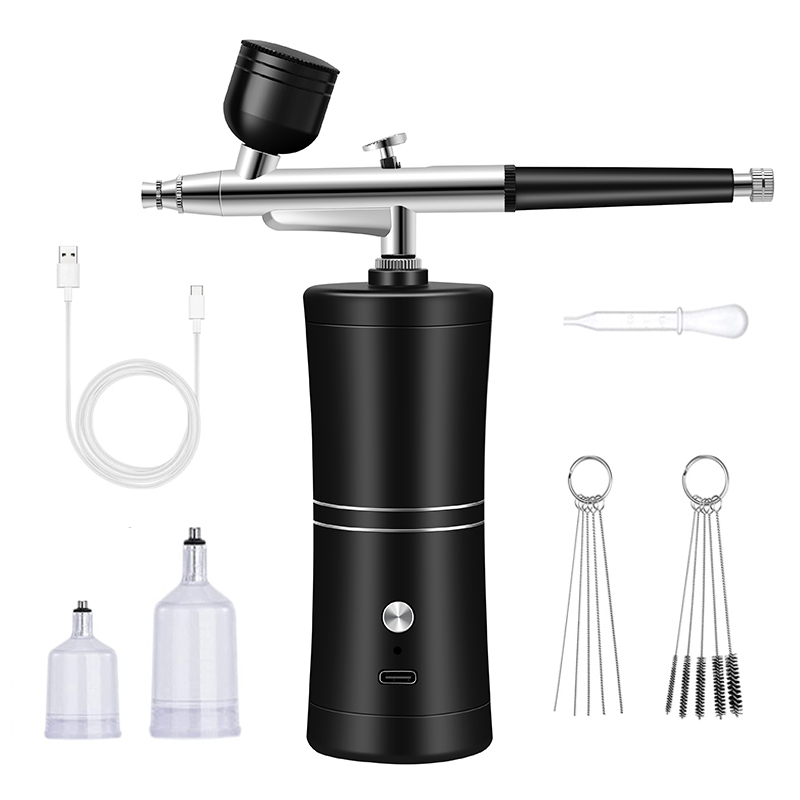 Airbrush Kit With Mini Compressor - Pistol semprot nirkabel dapat diisi ulang,