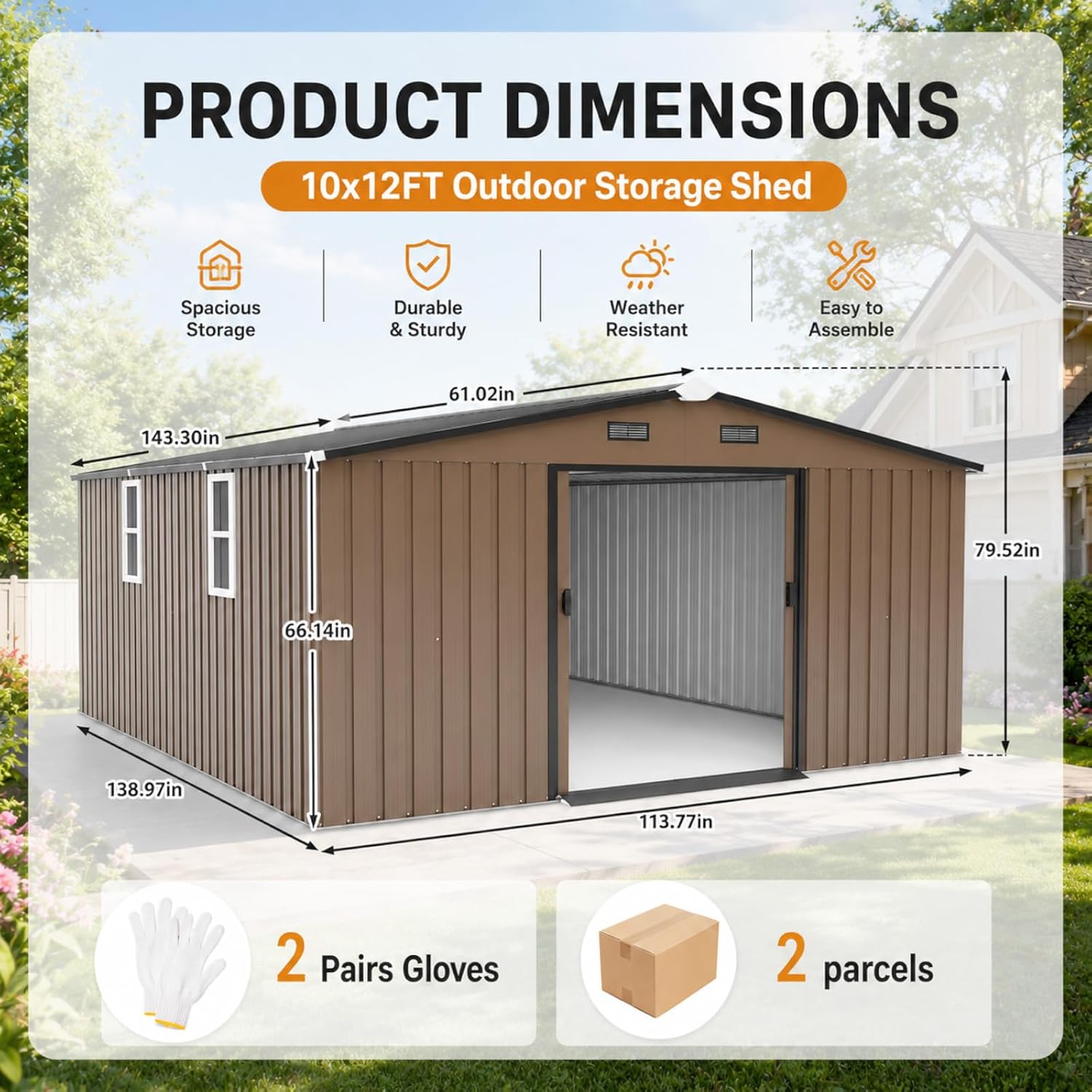 Gudang Penyimpanan Logam 10x12 - Garden Tools ulasan dan harga