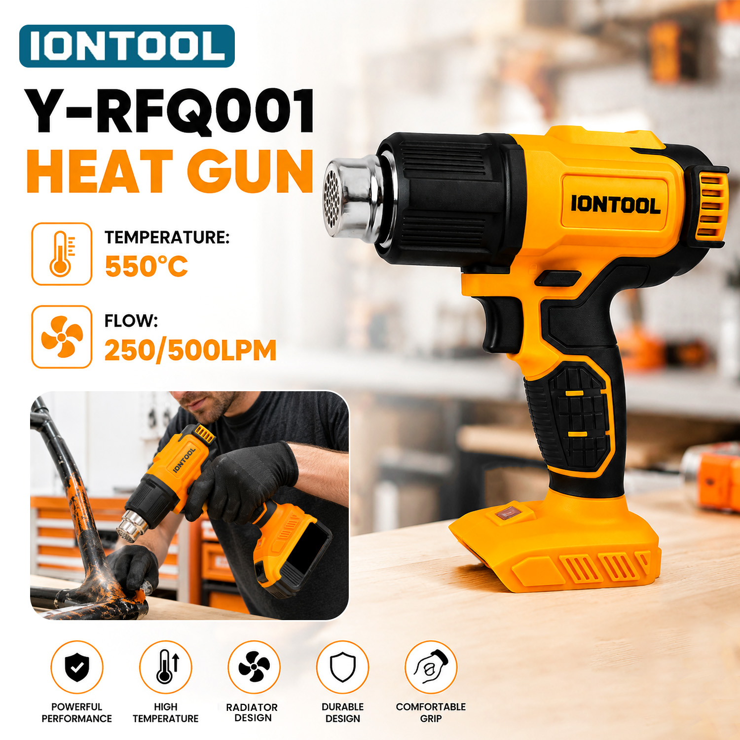 IONTOOL Pistol Panas Tanpa Kab - Cordless Heat Gun For Shrink Tubing ulasan dan harga