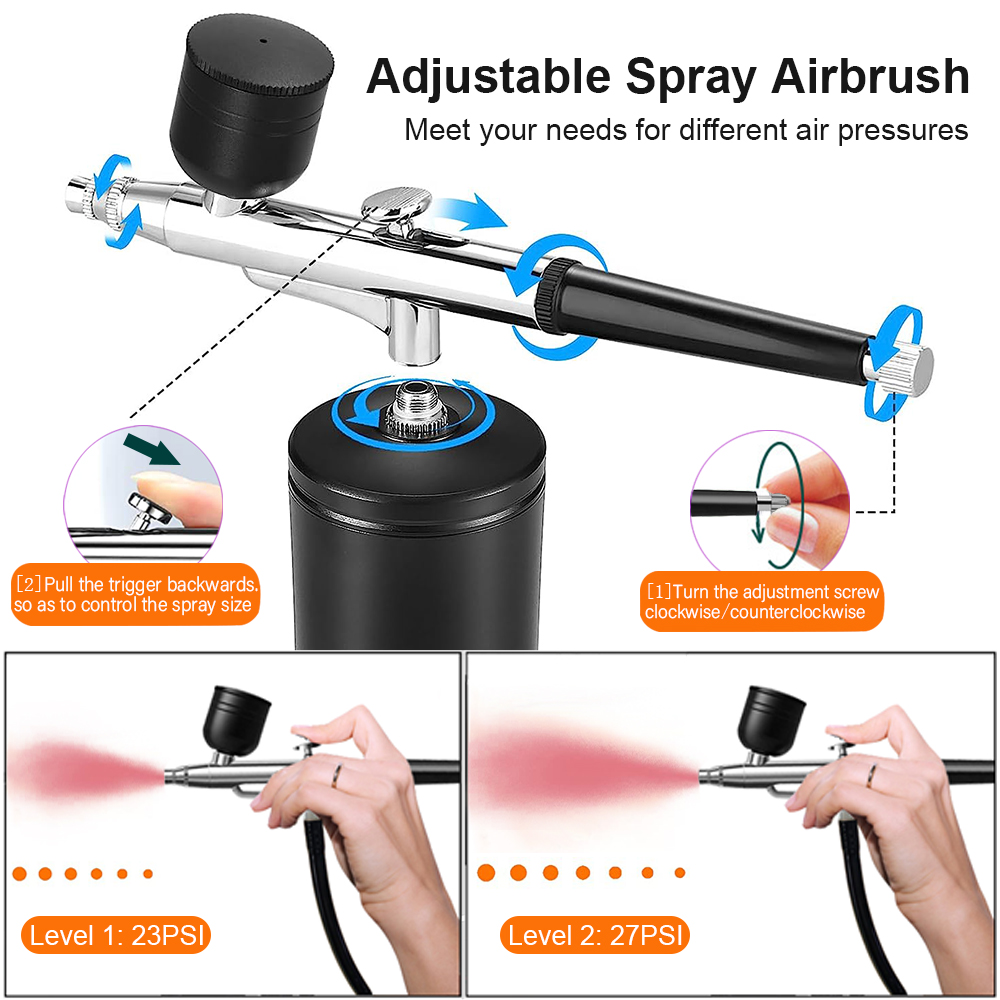 Lukisan Airbrush dengan kompre - Airbrush Kit With Mini Compressor ulasan dan harga