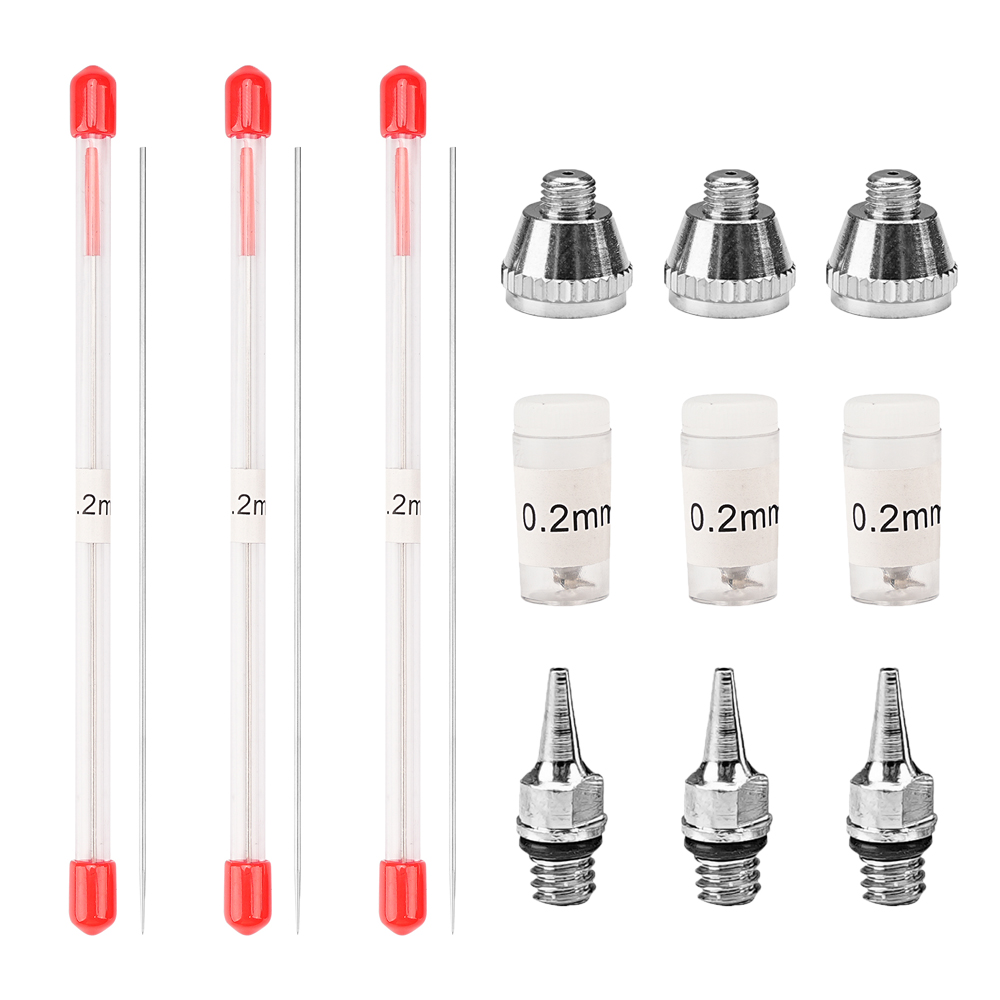 1/3 Buah Set 0.2/0.3/0.5Mm Noz - Airbrush Kit With Mini Compressor ulasan dan harga