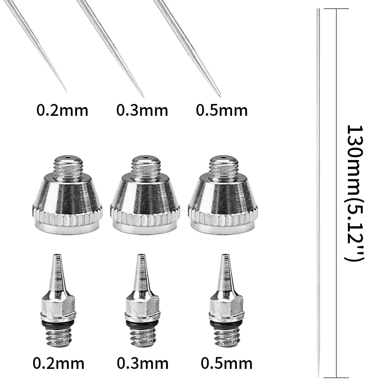 1/3 Buah Set 0.2/0.3/0.5Mm Noz - Airbrush Kit With Mini Compressor ulasan dan harga