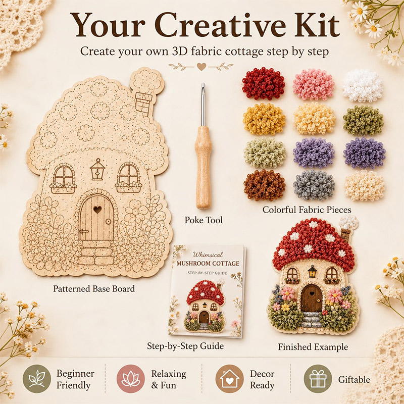 Kit DIY Seni Poke Rumah Jamur  - Hand Tools ulasan dan harga