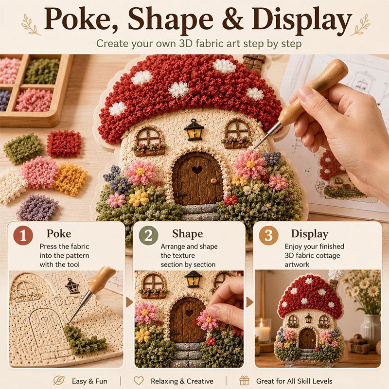 Kit DIY Seni Poke Rumah Jamur  - Hand Tools ulasan dan harga