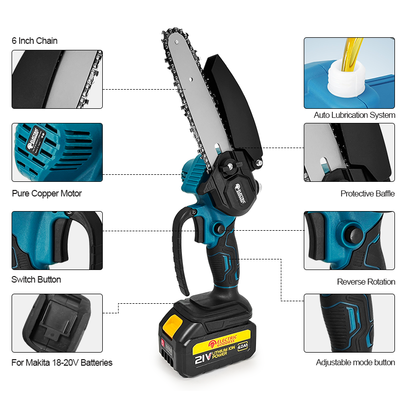 Gergaji Rantai Listrik Mini Ta - Mini Electric Chainsaw 6 Inch ulasan dan harga