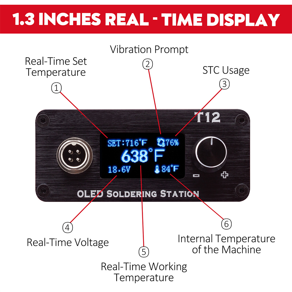Stasiun besi solder T12 OLED S - Digital Soldering Station T12 ulasan dan harga