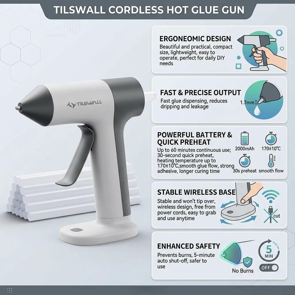 Pistol Lem Panas Nirkabel Pema - Hot Melt Glue Gun Cordless ulasan dan harga