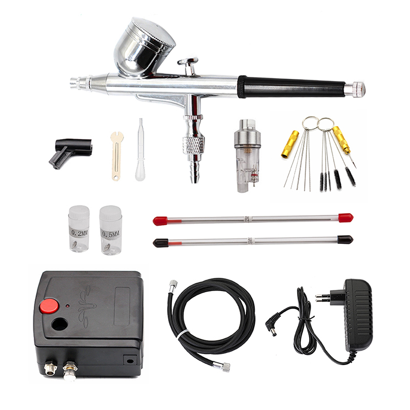 Airbrush Pistol Semprot Aksi G - Airbrush Kit With Mini Compressor ulasan dan harga