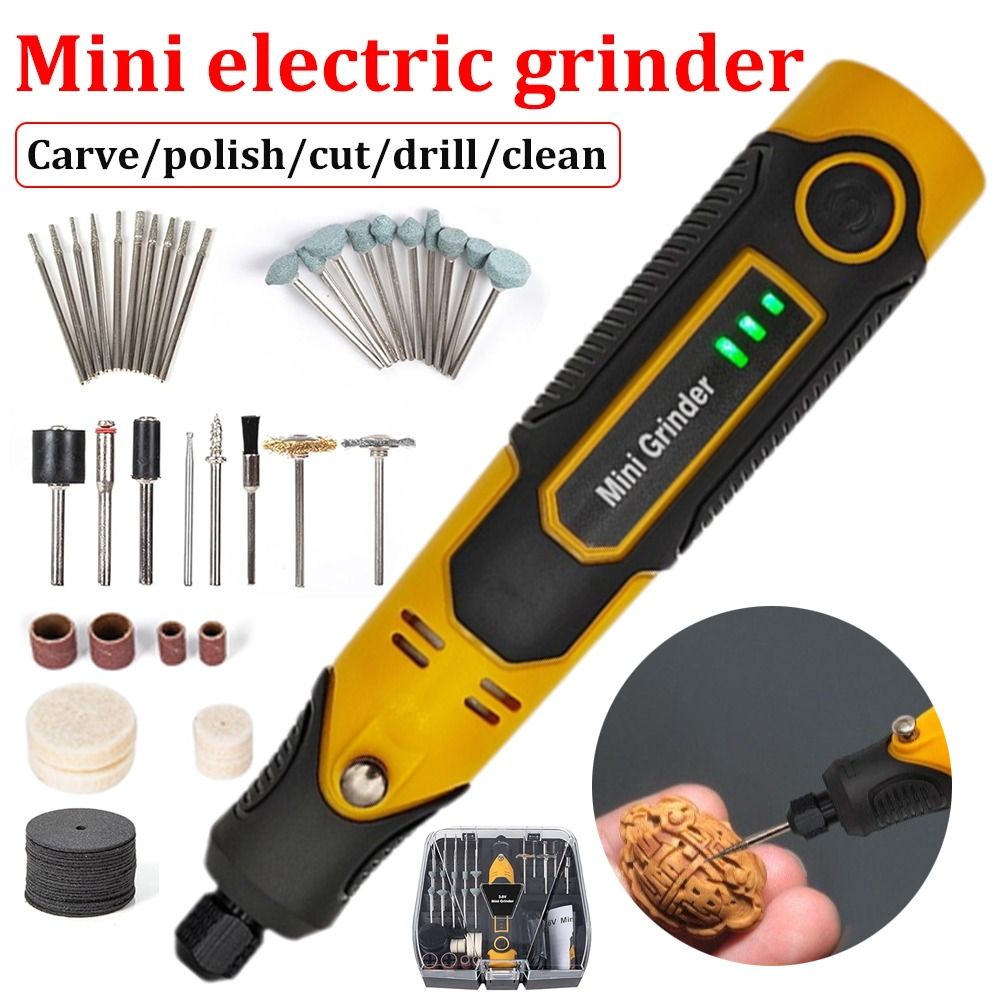 Set Alat Rotary Mini Tanpa Kab - Cordless Rotary Tool Kit Accessories ulasan dan harga