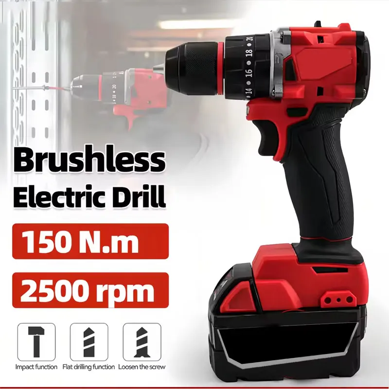 Bor Impak Listrik Tanpa Sikat  - Brushless Cordless Electric Drill 18V ulasan dan harga