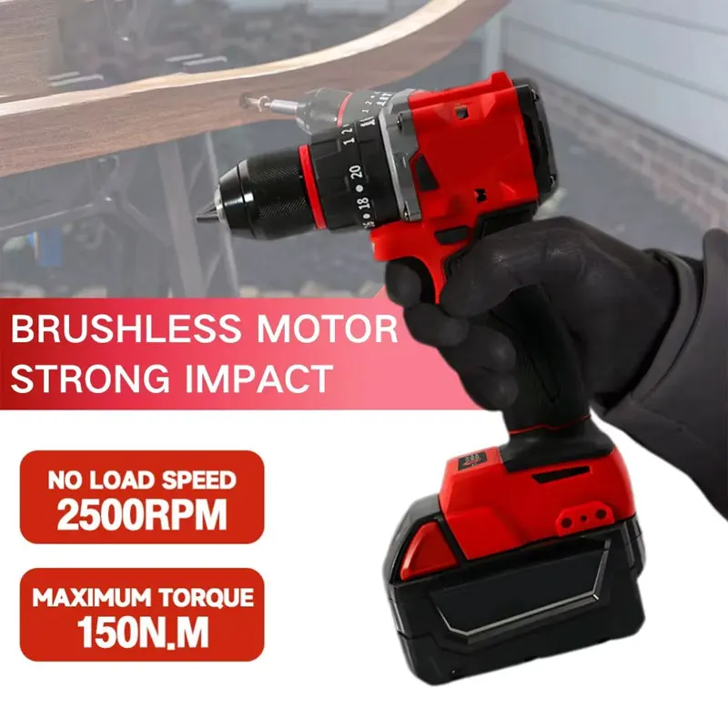 Bor Impak Listrik Tanpa Sikat  - Brushless Cordless Electric Drill 18V ulasan dan harga