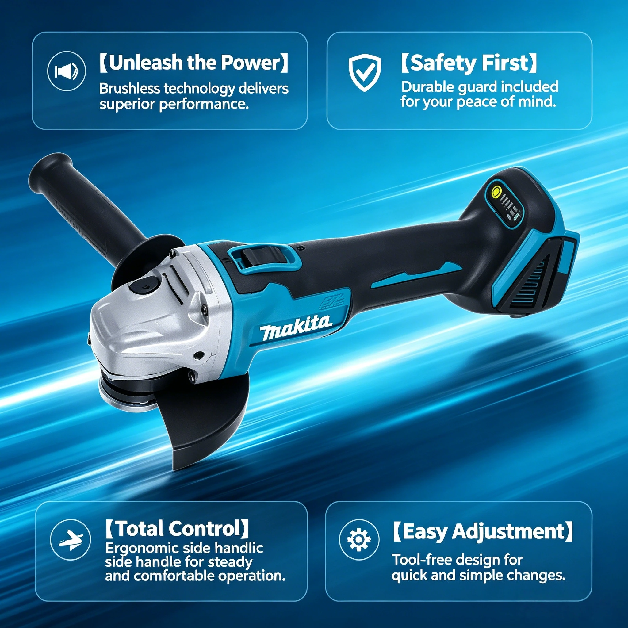 Makita DGA404 125MM Mesin Geri - Brushless Angle Grinder Battery Powered ulasan dan harga