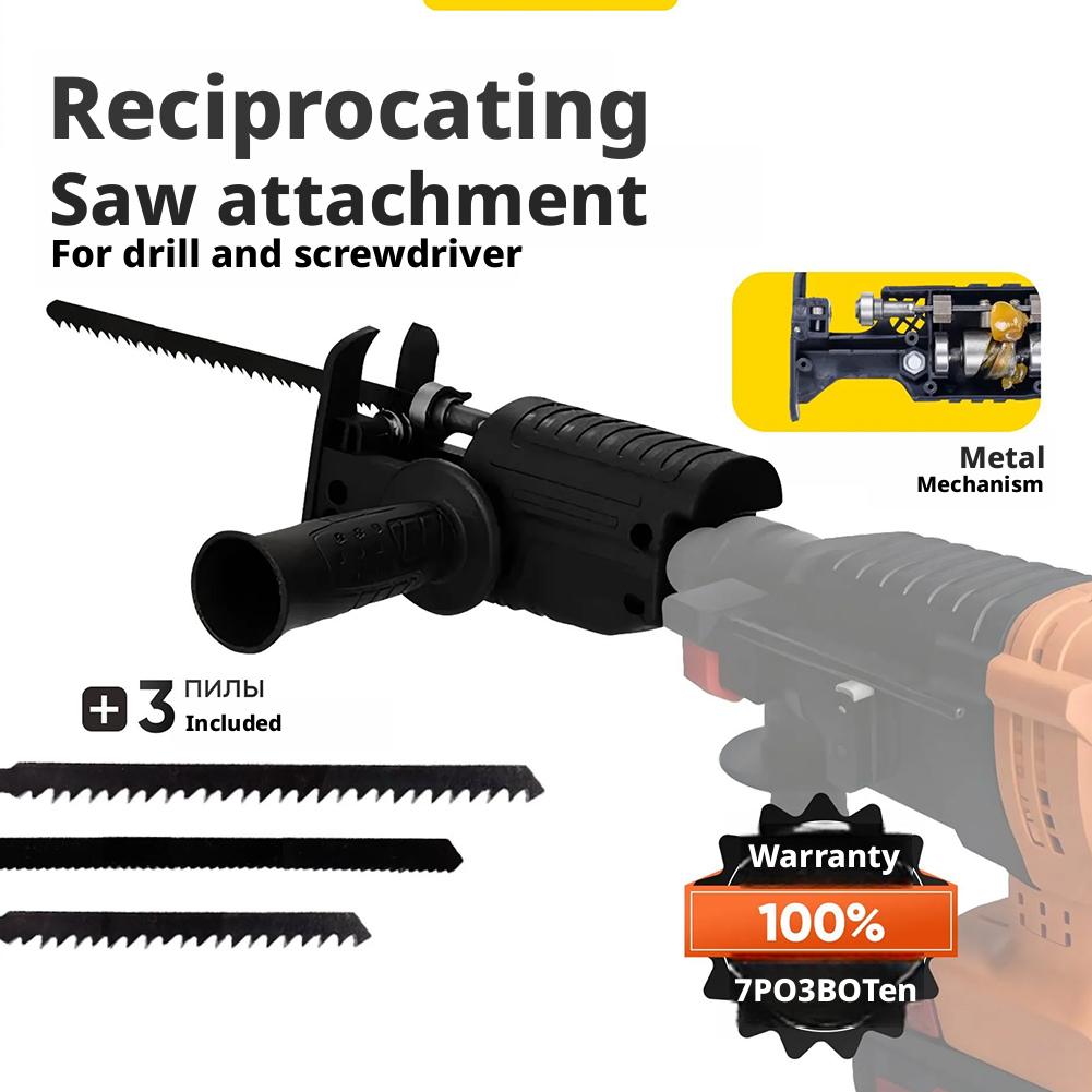 Adaptor Bor Listrik ke Gergaji - Reciprocating Saw Attachment Drill ulasan dan harga