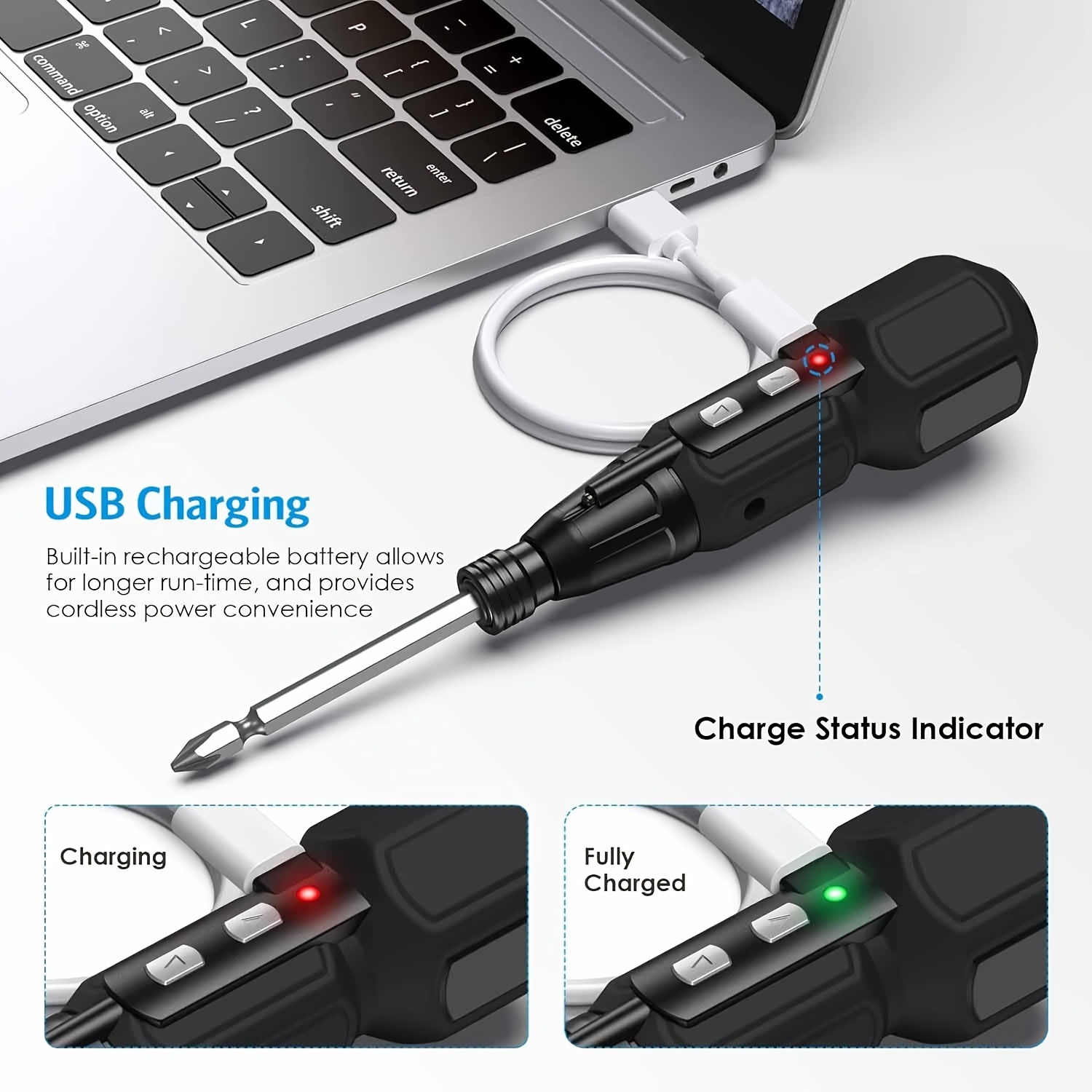 Obeng Listrik Isi Ulang Tanpa  - Electric Screwdriver Rechargeable Usb ulasan dan harga
